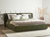 Bed Boucle LINARDS 180 x 200 cm (EU Super King) Dark Green