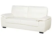 Living Room Set 5 Seater VOGAR Faux Leather Off-White_730451