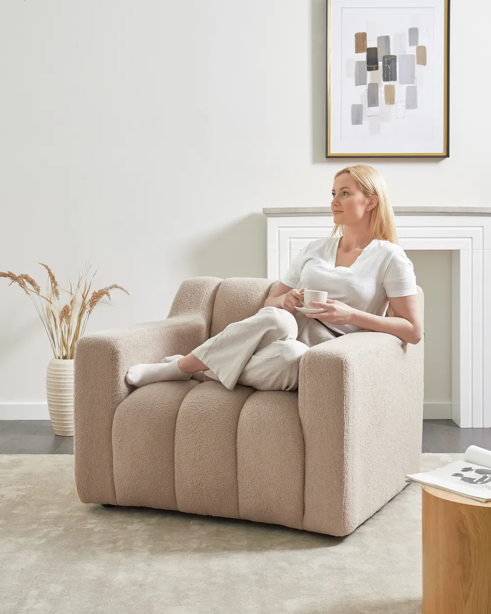 Nojatuoli AGERUP Buklee Beige_959549