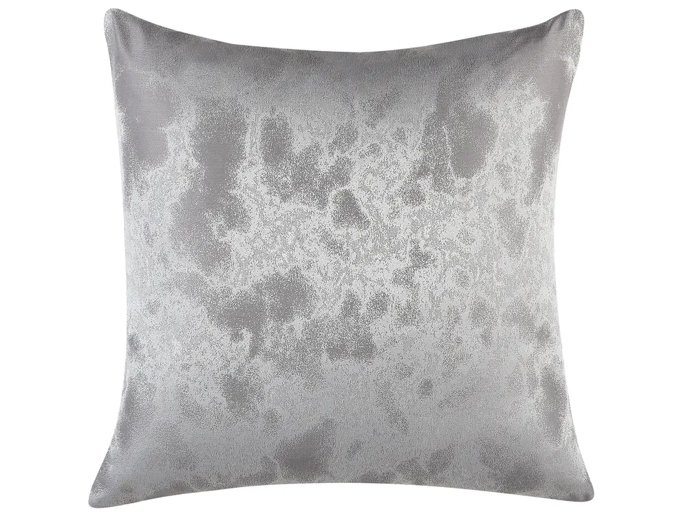 Set med 2 prydnadskuddar CASSIA 45 x 45 cm Grå Geometriskt tryck_770429