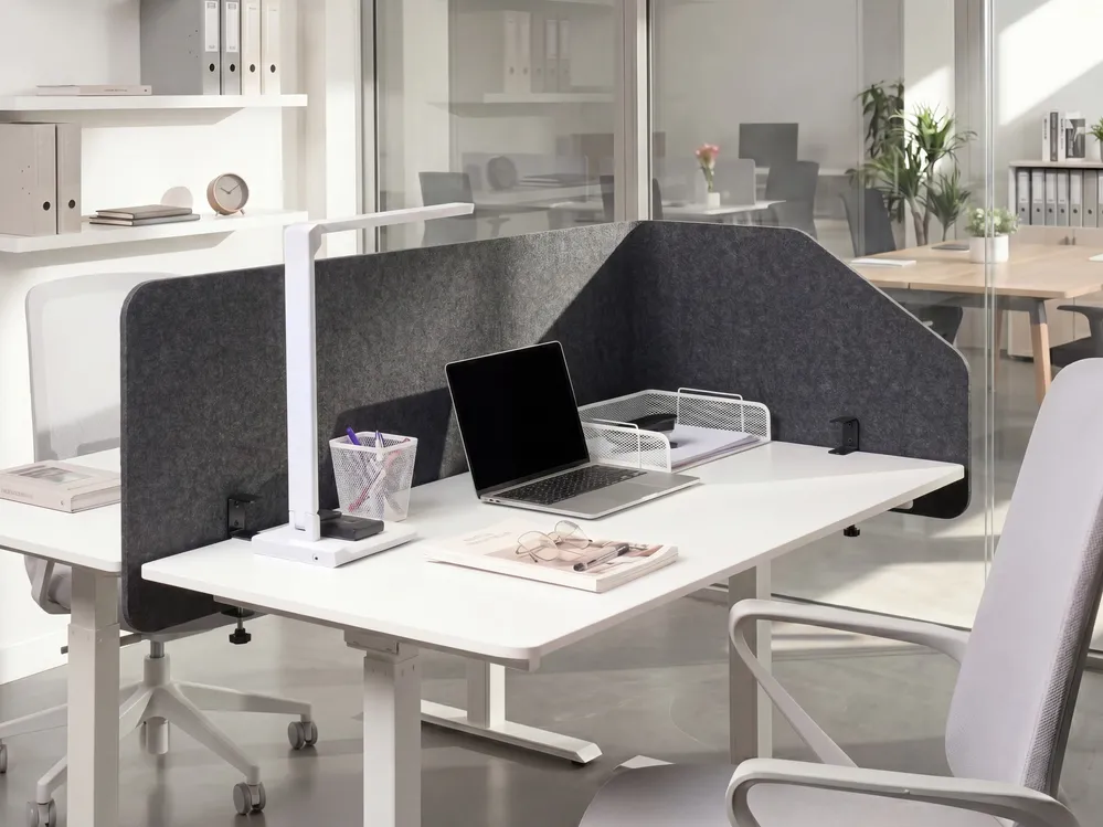 Desk Screen FOLDY 120 x 50 cm Dark Grey
