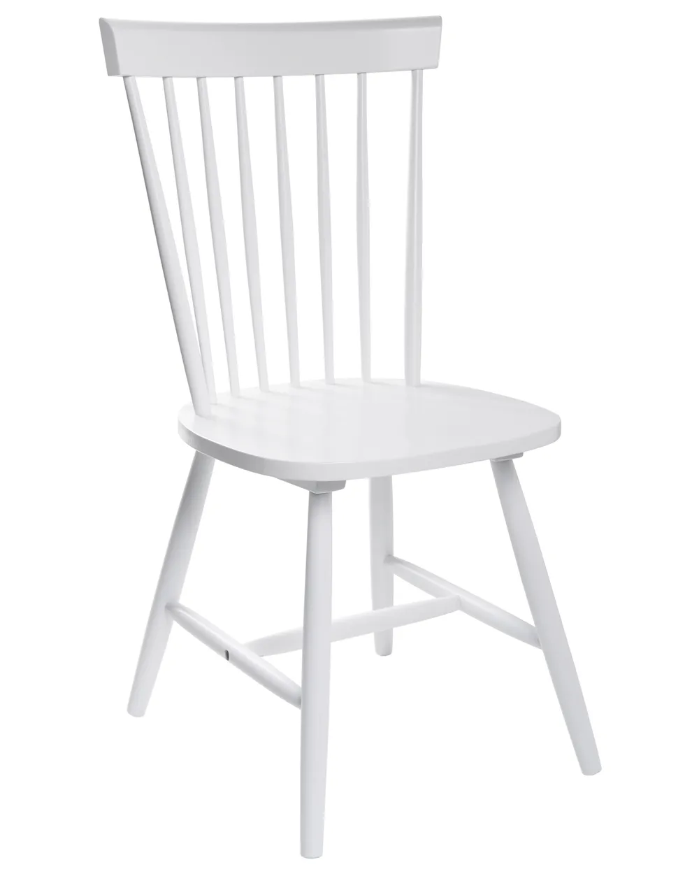 Set of 2 Dining Chairs BURGES Wood White_793403