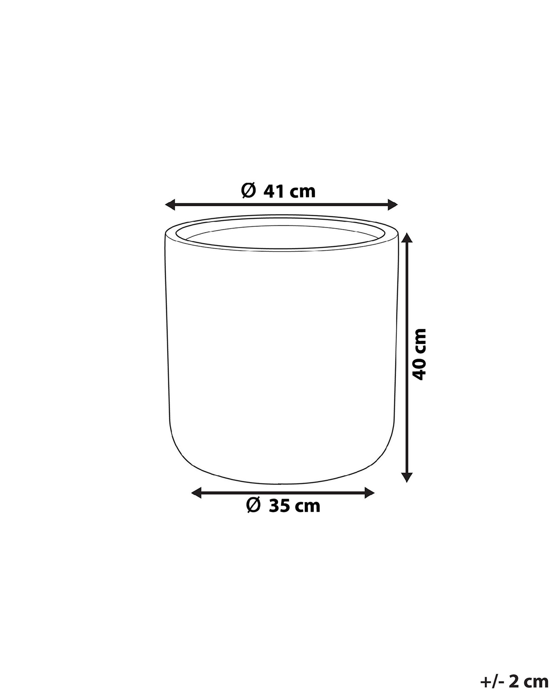 Plant Pot MESSENE 41 cm Light Grey_853287