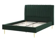 Bed Velvet MARVILLE 140 x 200 cm (EU Double) Emerald Green_835910