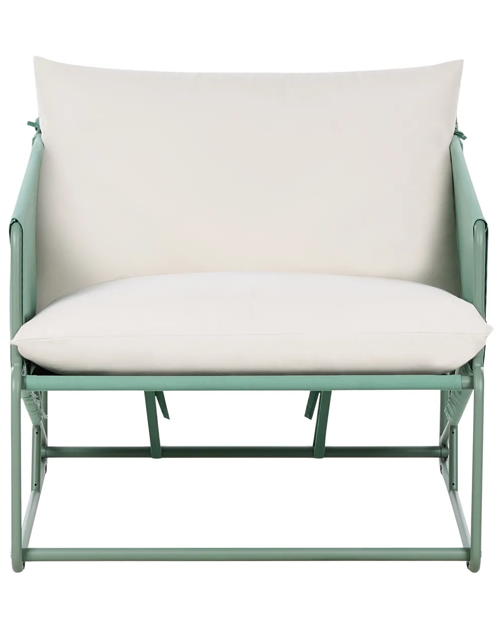 Garden Chair with Cushion PONTE Metal Green_1013882