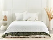 Duvet Cover CALLISTO 120 x 180 cm Polyester White_1187914