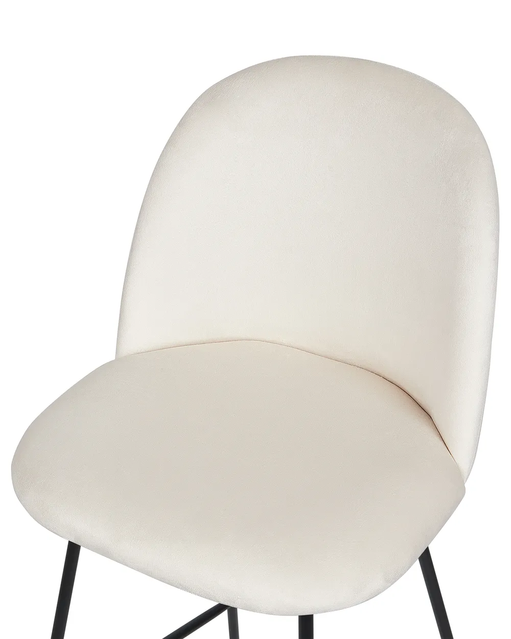 Set med 2 barstolar ARCOLA Sammet Off-White_902378