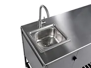 3 Piece Outdoor Kitchen Set with Sink MAENZA Black Metal_981519
