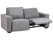 Electric Recliner Sofa 2 Seater NUKARI Fabric Grey_999339