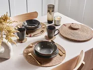 12 Piece Placemats and Coasters Set KUNZEA Seagrass Natural_946225