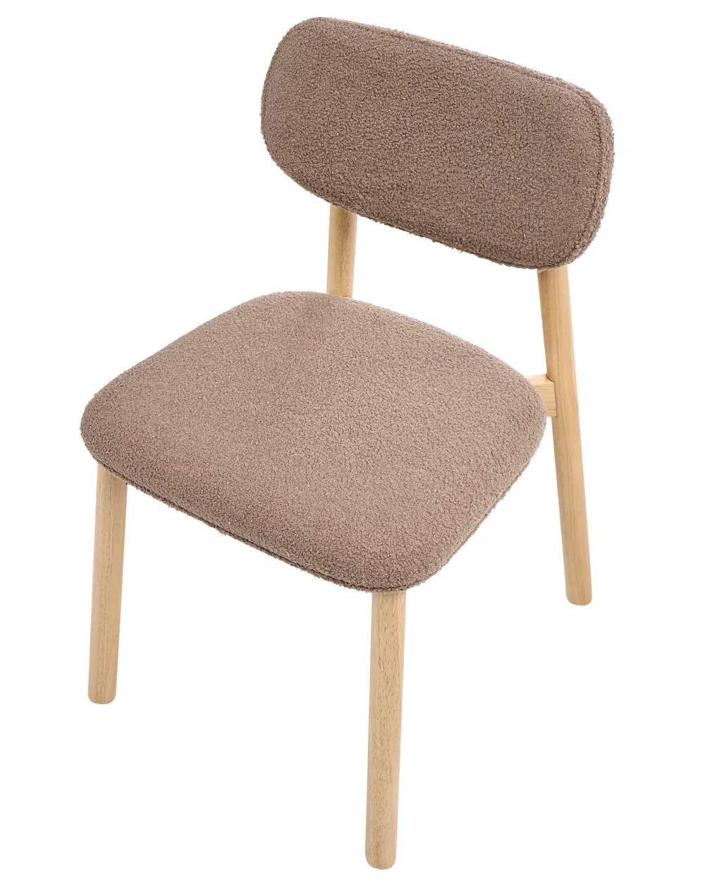 Set of 2 Dining Chairs MILLS Boucle Light Brown/ Taupe_1065950