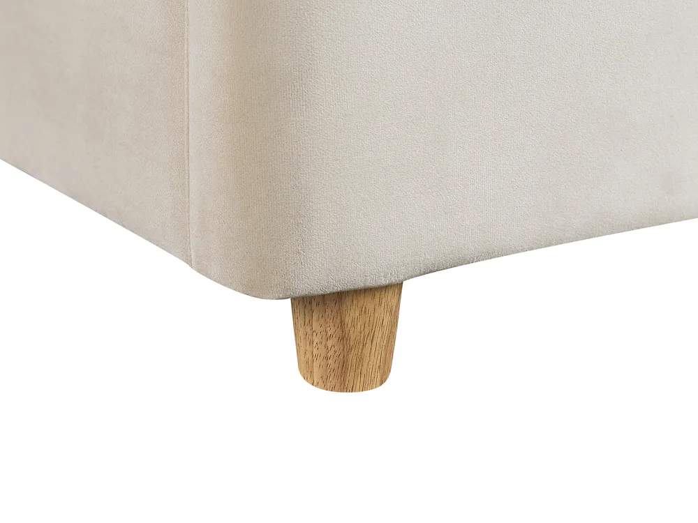 Sänky säilytystilalla BATILLY Sametti Vaaleanbeige 140 x 200 cm_830096
