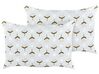 Set of 2 Outdoor Cushions CUNEO Geometric Pattern 40 x 60 cm Green