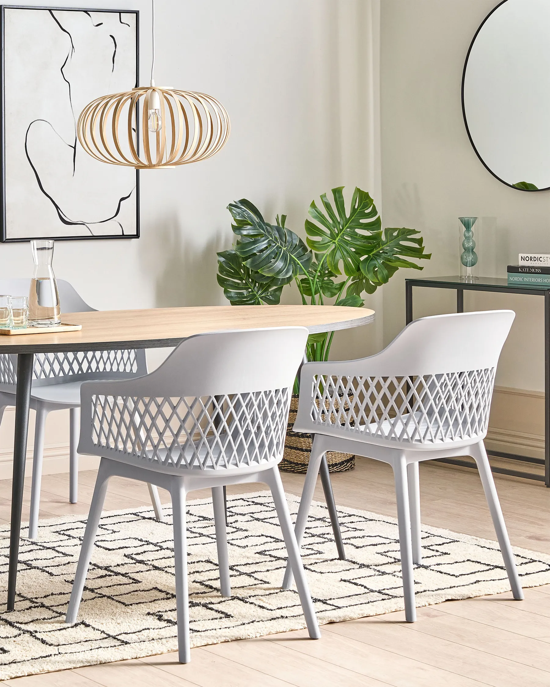 Set med 2 matstolar ALMIRA Ljusgrå_861902