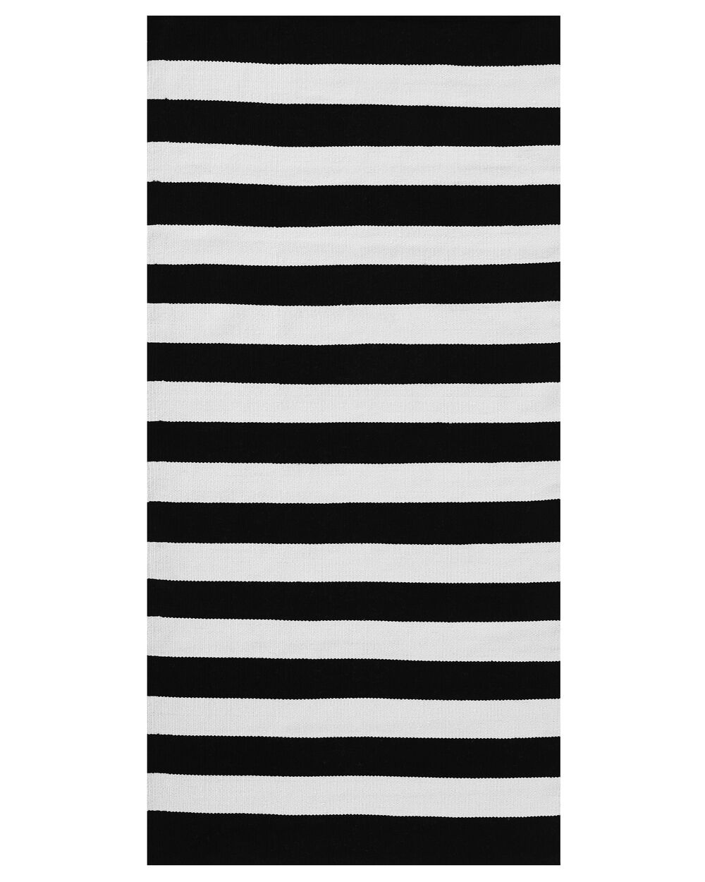 Uteteppe TAVAS Svart/hvit 80 x 150 cm
