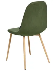 Set of 2 Dining Chairs HILDEN Corduroy Green_995205