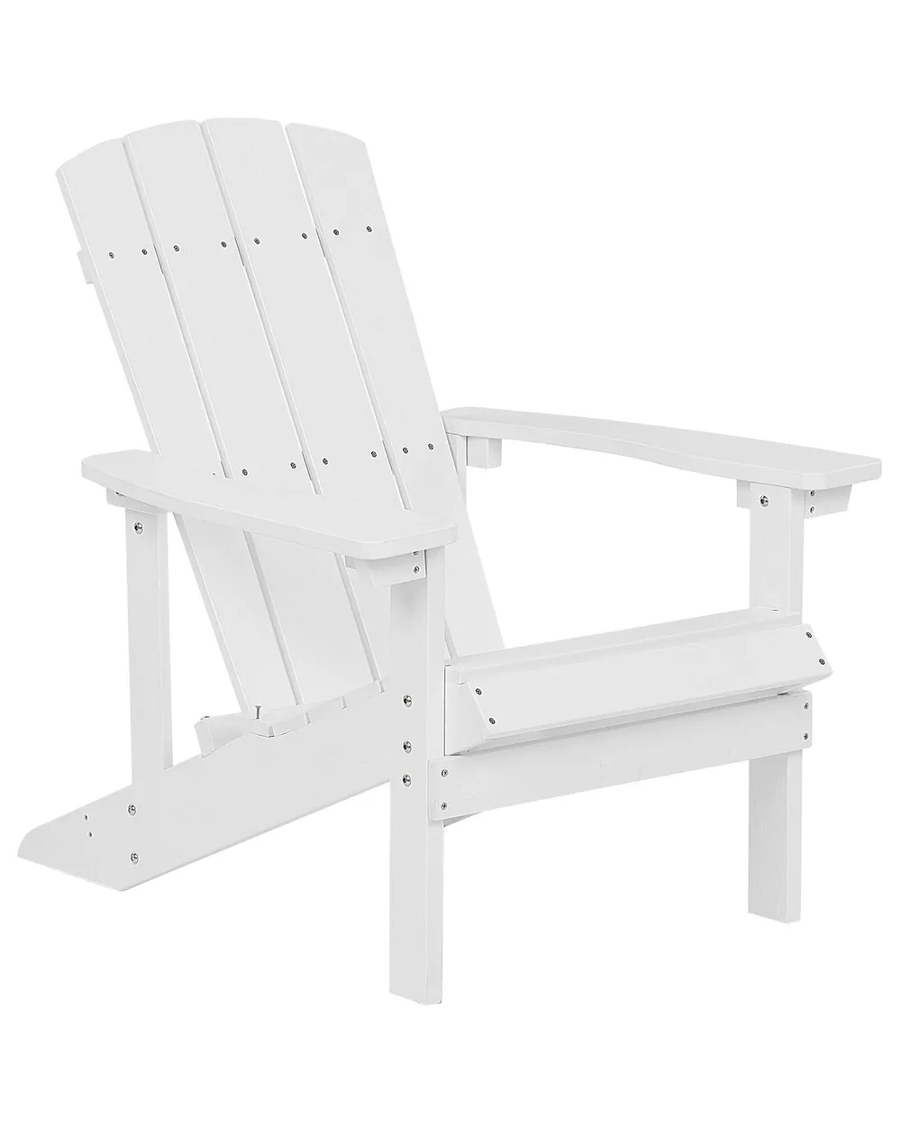 Trädgårdsstol ADIRONDACK med fotpall Vit_809485