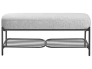 Shoe Bench TRUCKEE Fabric Grey_1059073