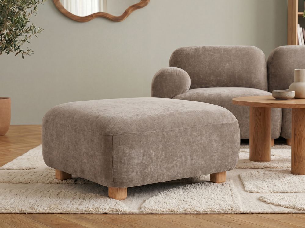 Ottoman AMLI Chenille Beige