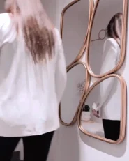 Wall Mirror DIANCEY 70 cm 100 cm Metal Gold_1170159