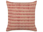 Set med 2 prydnadskuddar DEGLUPTA 45 x 45 cm Bomull Röd Chevrontryck_839352