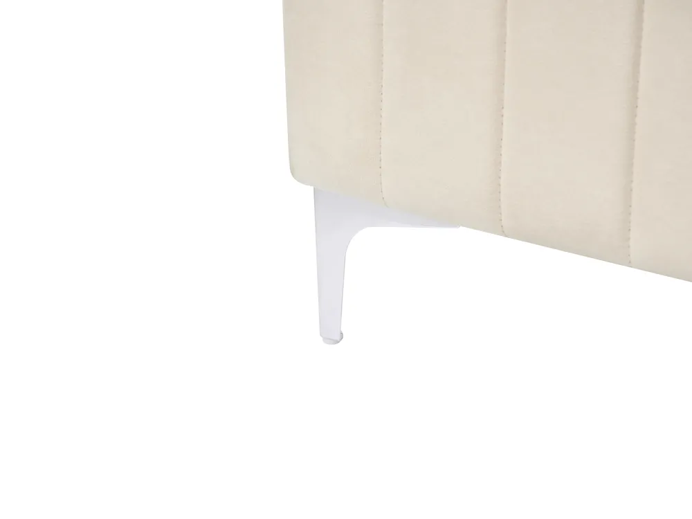 Säng med lamellram Sammet LUNAN 160 x 200 cm Ljusbeige_929270