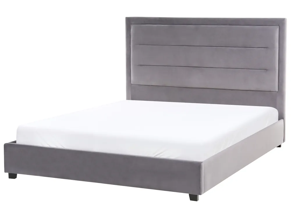 Waterbed Velvet ROUEN 140 x 200 cm (EU Double) Dark Grey