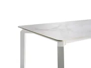 Garden Dining Table FELETTO 180 cm 90 cm Stone White Marble_1038202