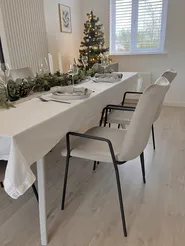Set med 2 matstolar JEFFERSON Sammet Taupe_844721