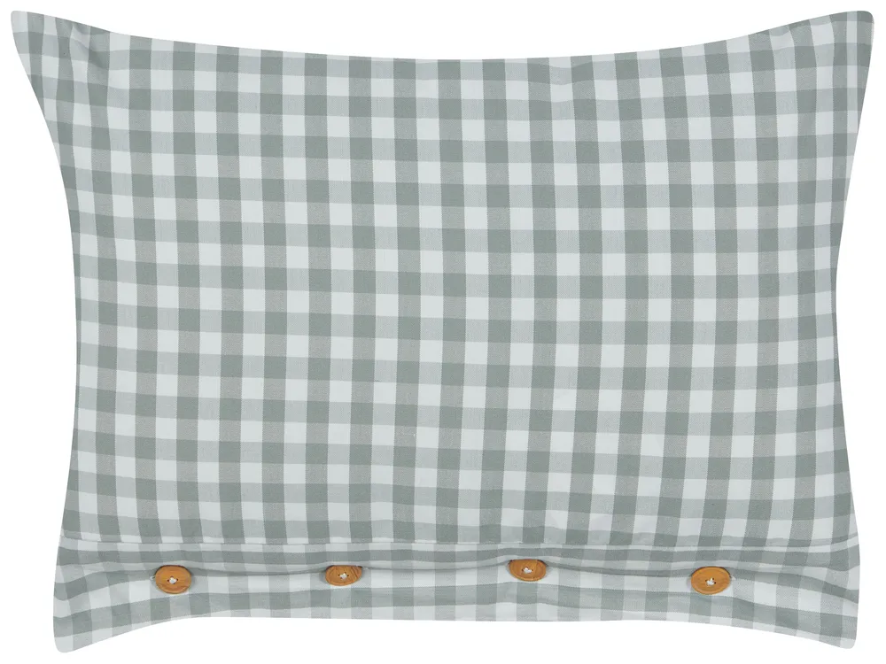 Set of 2 Decorative Cushions TALYA 40 x 60 cm Mint Green Checked_902081