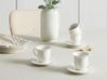 Set of 4 Cups with Saucers ELDERBERRY Porcelain White