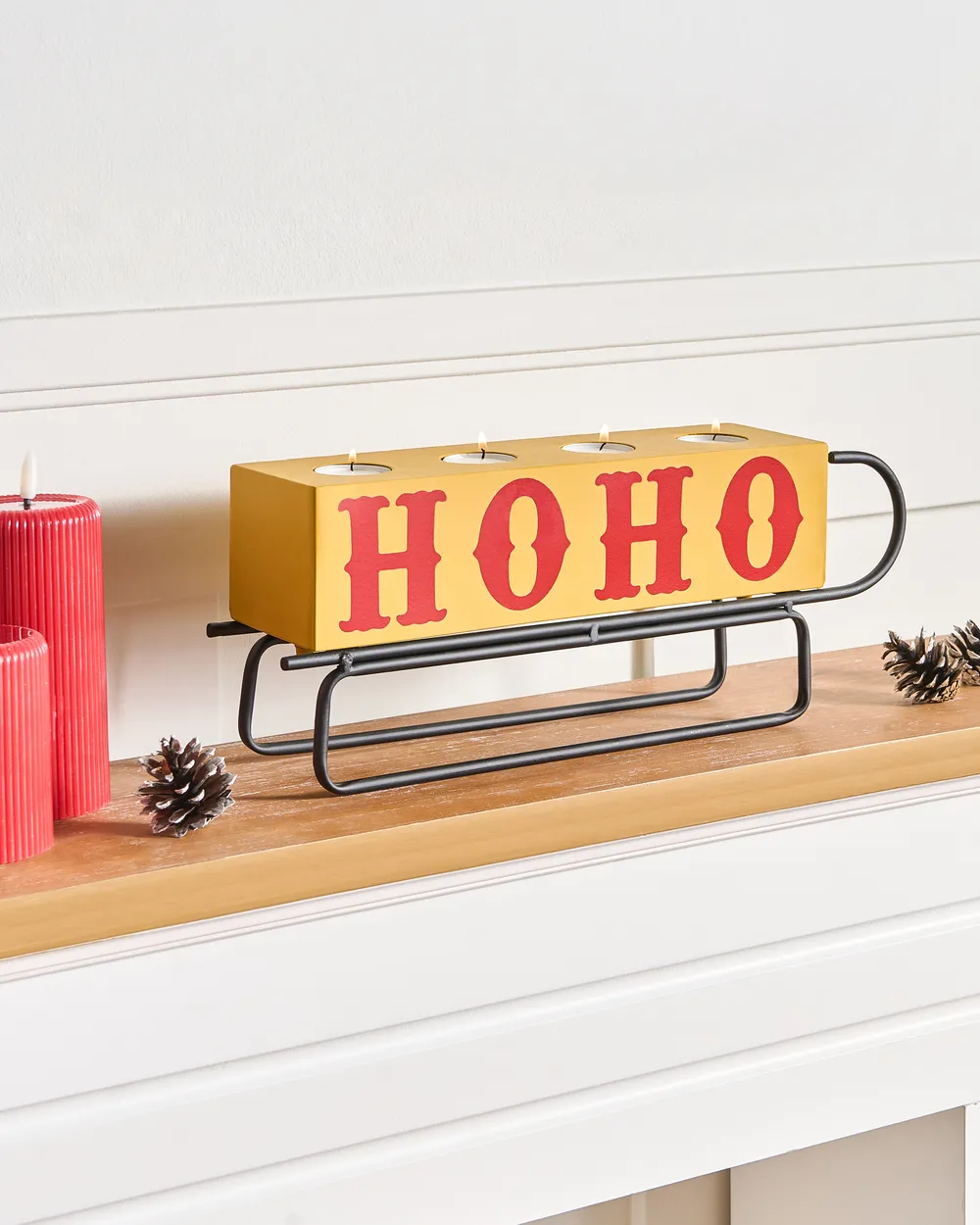 Candle Holder KUHMO Metal Yellow