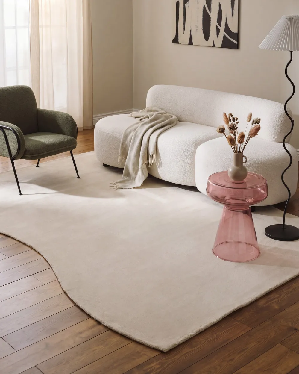 Rug TANGRA Light Beige 160 x 230 cm