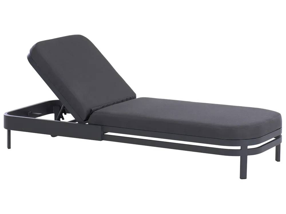 Sun Lounger NETTUNO Reclining Metal Graphite Grey
