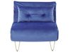 Single Sofa Bed VESTFOLD Velvet Navy Blue