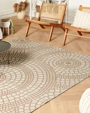 Rug ARIBA White Beige 200 x 300 cm Jute_852824