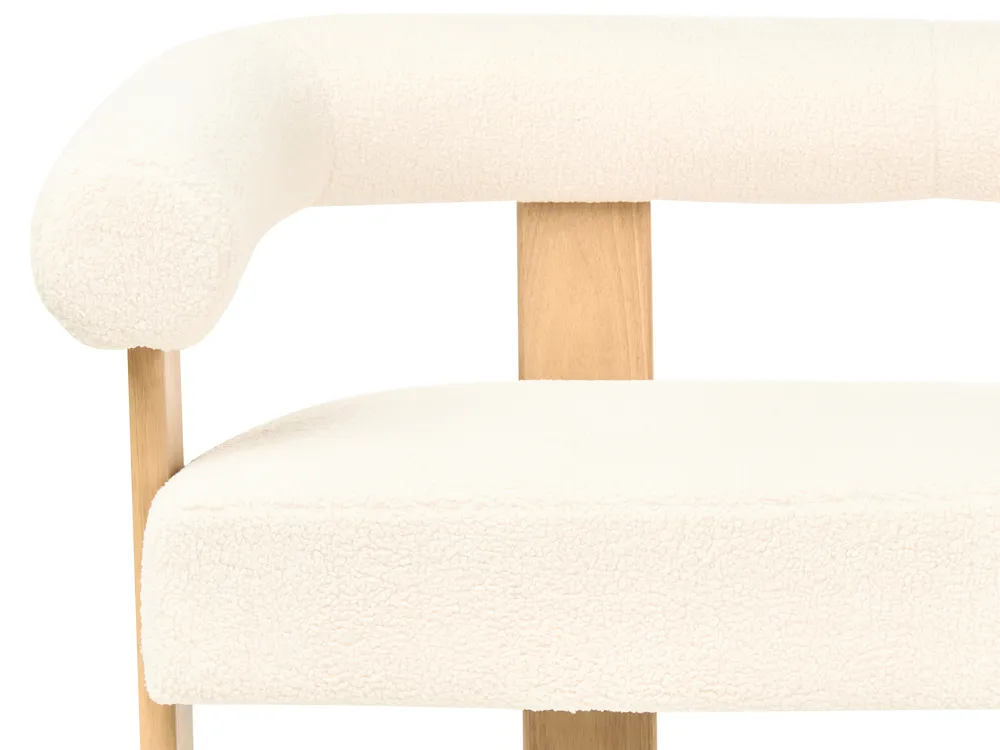 Living Room Set ILBRO Boucle Off-White/ Light Brown_985022