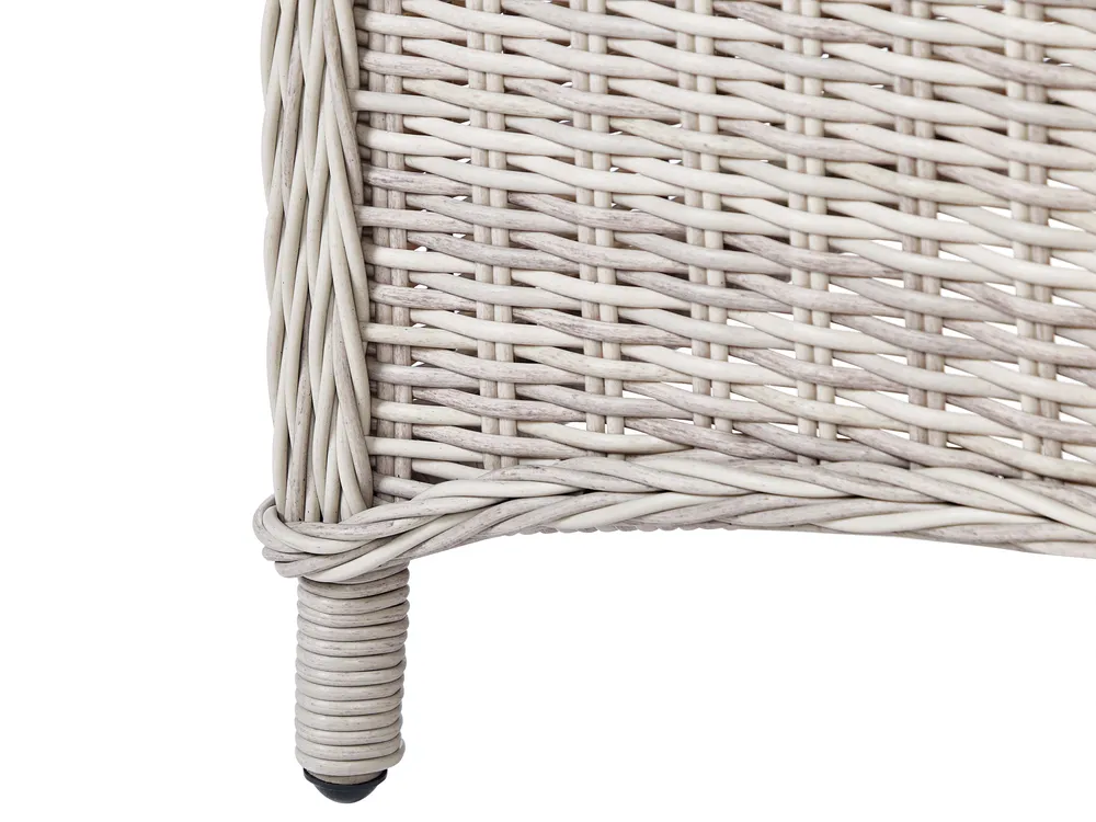 Garden Dining Set 6 Seater CASCAIS with Cushions PE Rattan Beige_917777