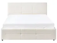 Säng med förvaring MASSOGNES Bouclé Off-White 140 x 200 cm_1030355