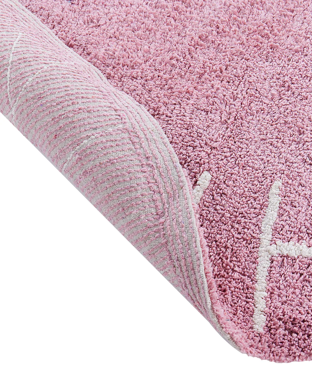 Kids Rug VURGUN Pink ø 120 cm Cotton_907230