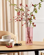Flower Vase PERDIKI 30 cm Glass Pink_868855