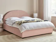 Ottoman Bed VAUCLUSE Boucle Pastel Pink 140 x 200 cm (EU Double)_913074