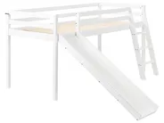 Loftsäng Furu STAPLE 90 x 200 cm med rutschkana Vit_987723
