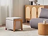 Puff med oppbevaring EDLAND 45 cm Beige