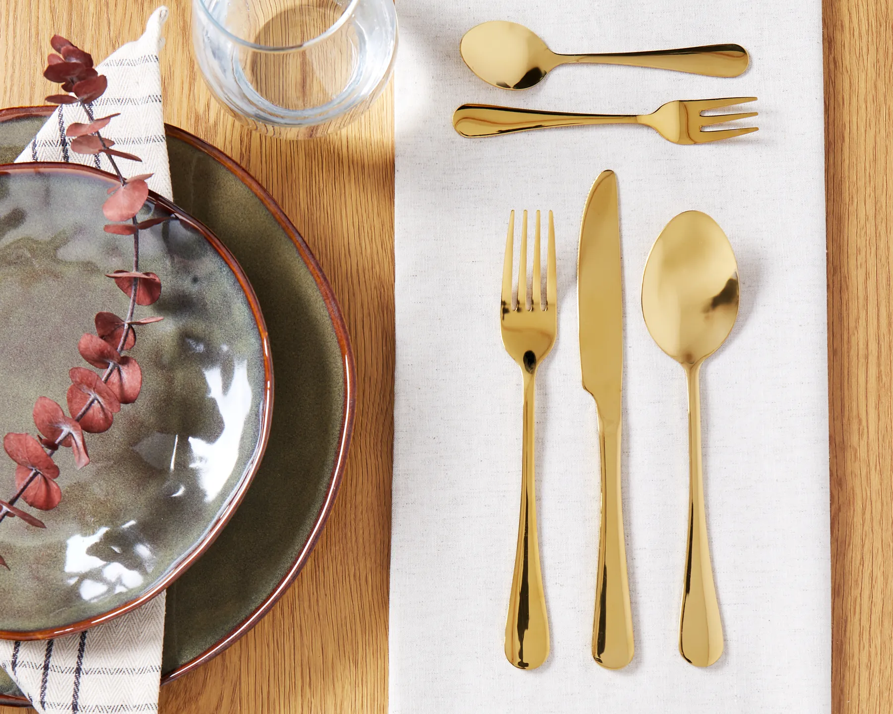 30 Piece Cutlery Set FUSILLI Gold_902813