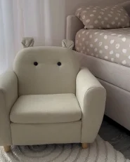 Kids Armchair Hippo MARIBO Fabric Off-White_998323