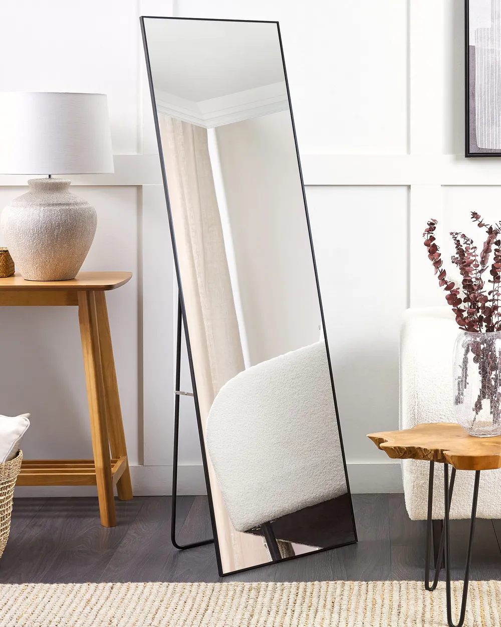 Standing Mirror BEAUVAIS 156 cm Metal Black