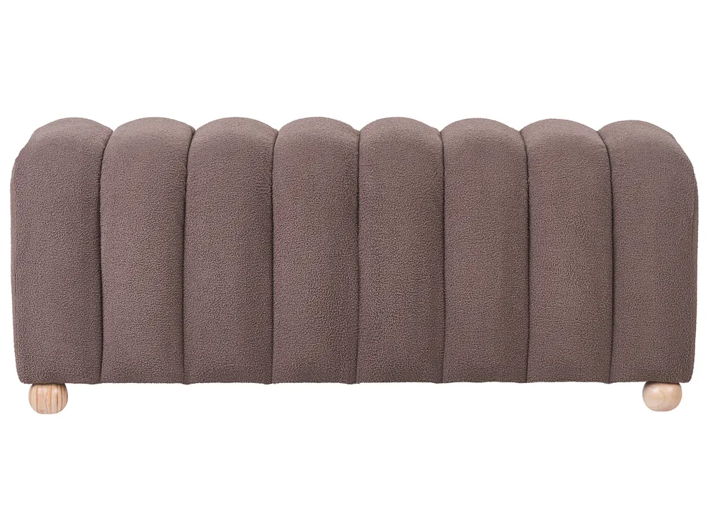 Klädd bänk IDYLLWILD Bouclé Brun_1066953