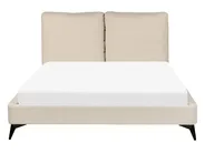 Bed Boucle MELLE 140 x 200 cm (EU Double) Beige_882568