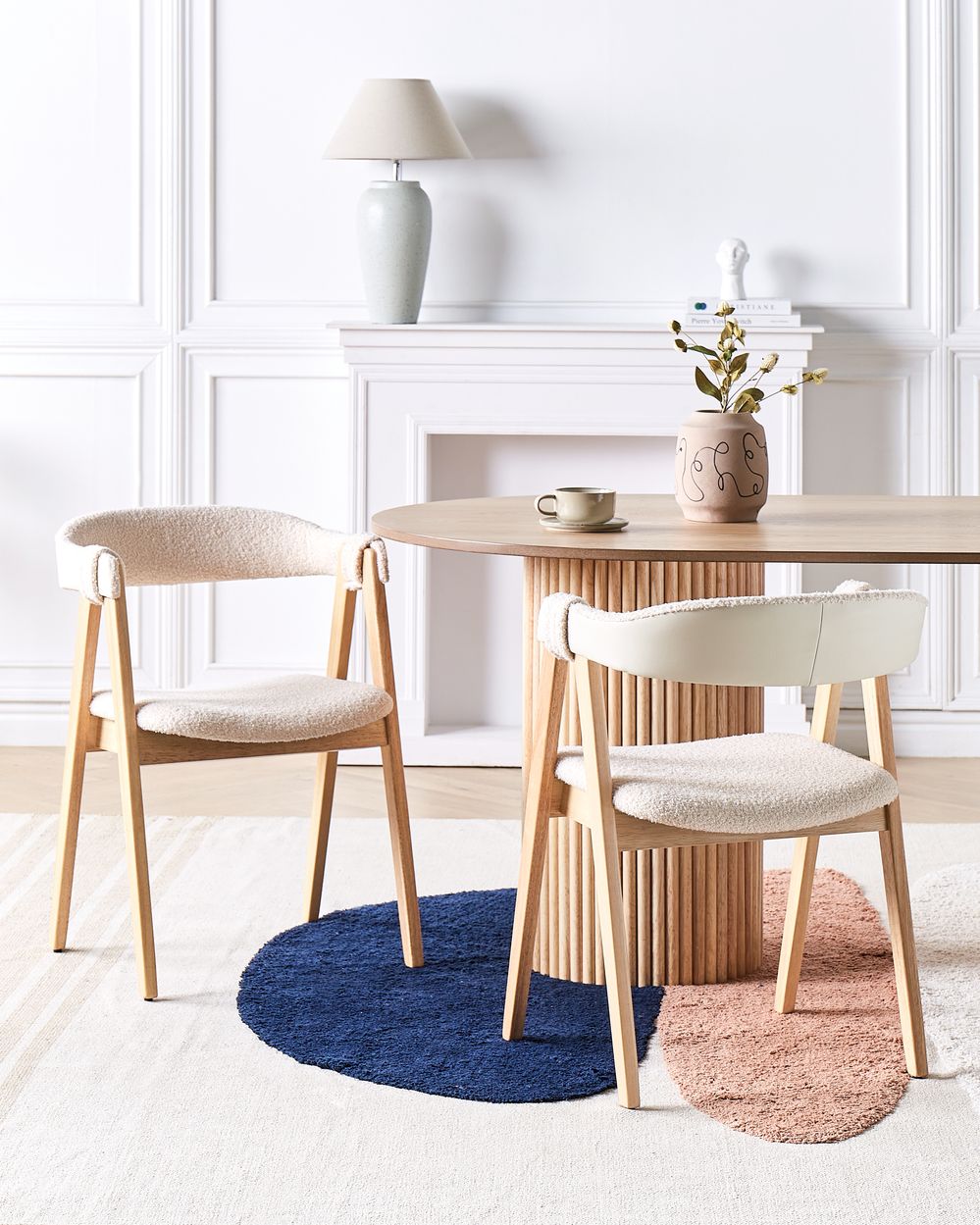 Set of 2 Dining Chairs DAY Boucle Light Brown/ Beige